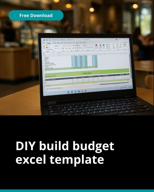 DIY build budget excel template 